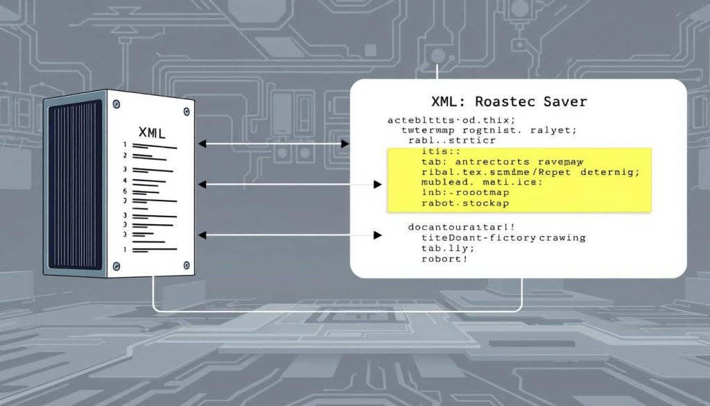 A detailed schematic diagram of a web server's XML sitemap and robots.txt configuration. The foreground features a clean, minimalist interface showcasing the structure and components of these critical SEO tools. In the middle ground, lines and arrows illustrate the relationships and information flow between the sitemap, robots.txt, and search engine crawlers. The background is a muted, technical landscape suggesting the complex underlying infrastructure of modern web development. The lighting is soft and directional, highlighting the clarity and importance of these technical SEO strategies. Captured with a wide-angle lens to provide a comprehensive, architectural perspective on this essential aspect of advanced technical SEO. A detailed schematic diagram of a web server's XML sitemap and robots.txt configuration. The foreground features a clean, minimalist interface showcasing the structure and components of these critical SEO tools. In the middle ground, lines and arrows illustrate the relationships and information flow between the sitemap, robots.txt, and search engine crawlers. The background is a muted, technical landscape suggesting the complex underlying infrastructure of modern web development. The lighting is soft and directional, highlighting the clarity and importance of these technical SEO strategies. Captured with a wide-angle lens to provide a comprehensive, architectural perspective on this essential aspect of advanced technical SEO.